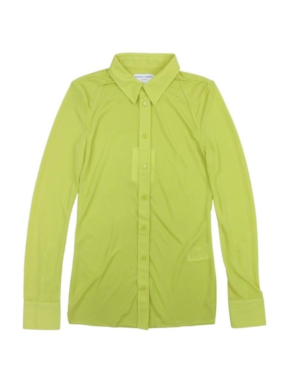 Bottega Veneta Stretch Crepe Jersey Shirt Long Sleeve Blouse Top Pistachio 36
